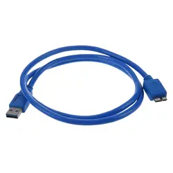 Суперскоростной USB 3,0 кабель, тип А-Тип B Micro, M/M, 3 фута, синий