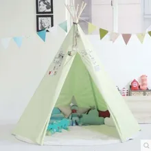 Дом мечты Классические однотонные белые 6 полюсов Стиль тент индейский вигвам для детей, отличный подарок для детей