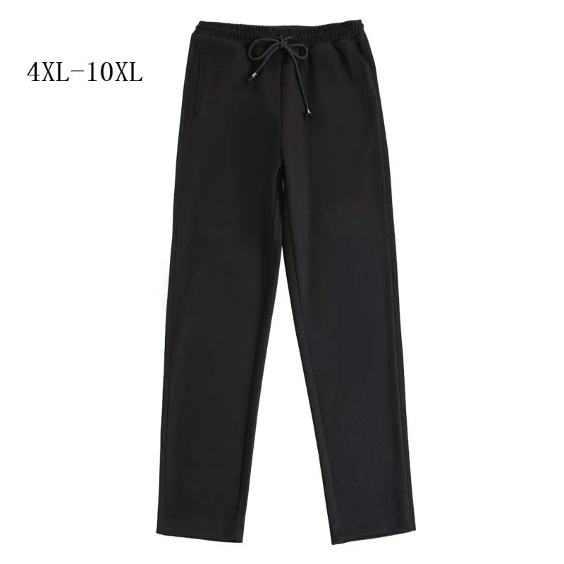 

Plus Size 10XL 9XL 8XL 7XL Women Autumn Winter Pants Female Elastic High Waist Full Length Pencil Pants Black Casual Trousers