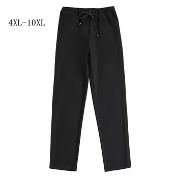 

Plus Size 10XL 9XL 8XL 7XL Women Autumn Winter Pants Female Elastic High Waist Full Length Pencil Pants Black Casual Trousers