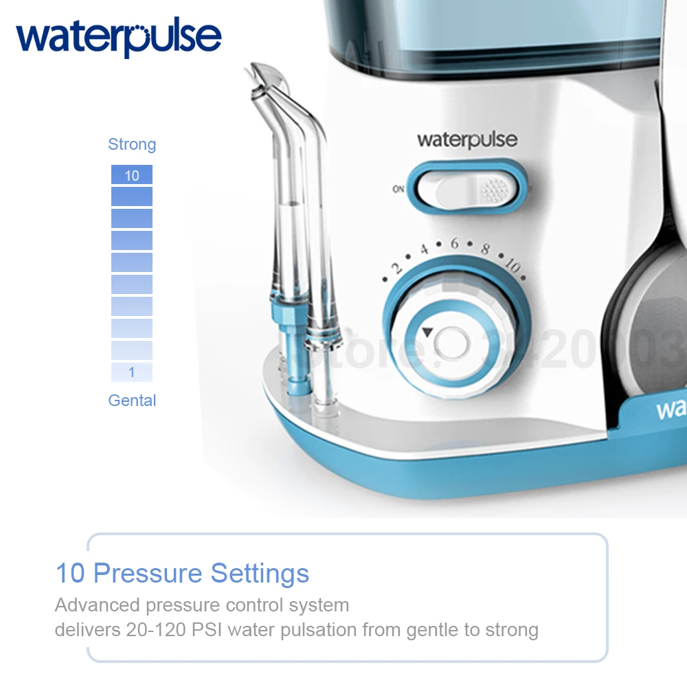 Waterpulse V300 8 Tips 800ml Oral Dental Irrigator Water Flosser Oral Hygiene Water Floss Dental Irrigato Flosser Water Flossing