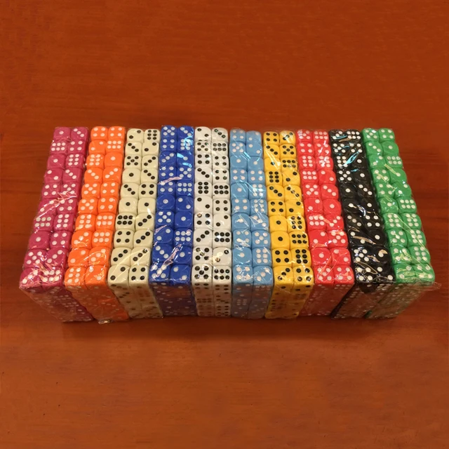 Lote de dados de colección de bebidas de 14mm, set de dados de colores para colección de bebidas, regalo de recuerdo, 100 unidades Lote de dados de colección de bebidas de 14mm, set de dados de colores para colección de bebidas, regalo de recuerdo, 100 unidades