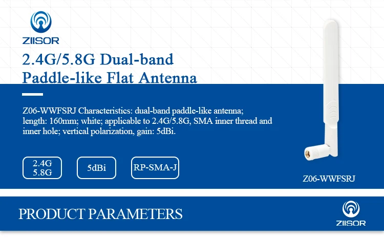 2 шт. Ziisor 2,4 г 5,8 Г Двухдиапазонная плоская антенна белая 5dBi Гибкая 90 ° Omni RP-SMA-J внутреннее отверстие wifi маршрутизатор 2400 м 5800 м Z06-WWFSRJ