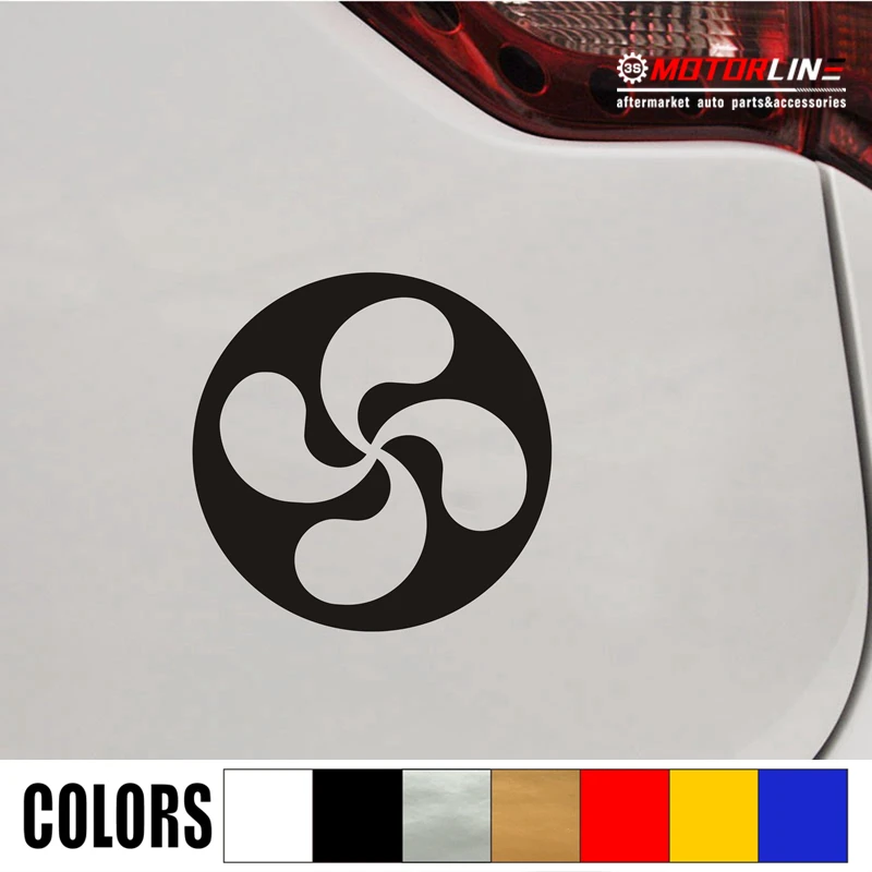 

Lauburu Basque Cross Decal Sticker Car Vinyl Spain Spanish pick size color c