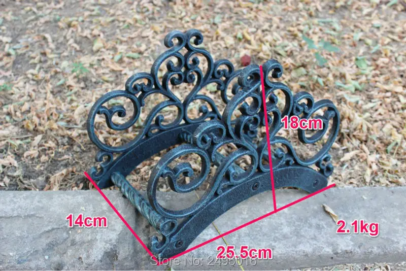 Садовый держатель для шланга из кованого железа, наружная декоративная катушка для шланга, вешалка из чугуна, античное настенное крепление из ржавчины