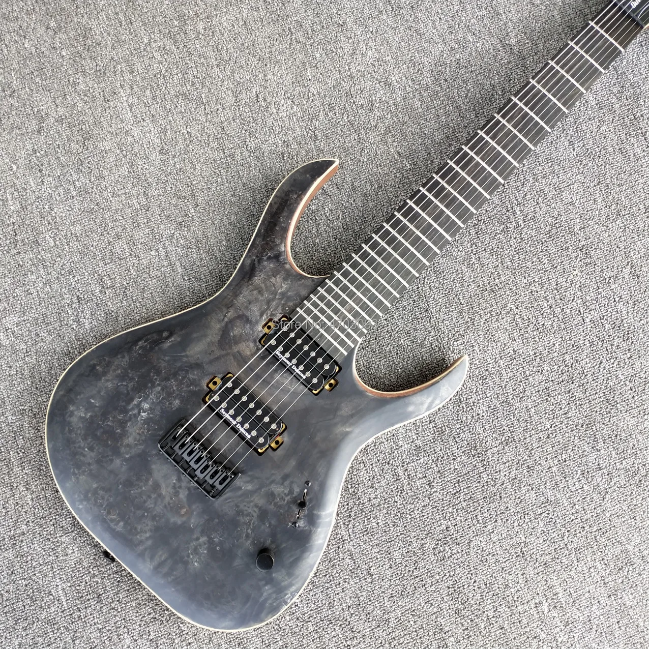 

Top Quality 6 Strings Duvel Model,burl wood top,dark gray electric guitar, Free Shipping