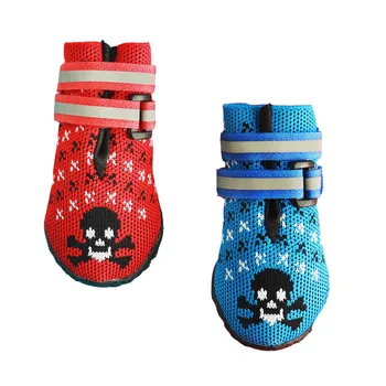 

Fly Weave Non-slip Shoes For Dog Skull Pattern Pet Shoes For Large Dog Breathable Spring Summer Shoe For Dog Blue Sport Shoe Dog