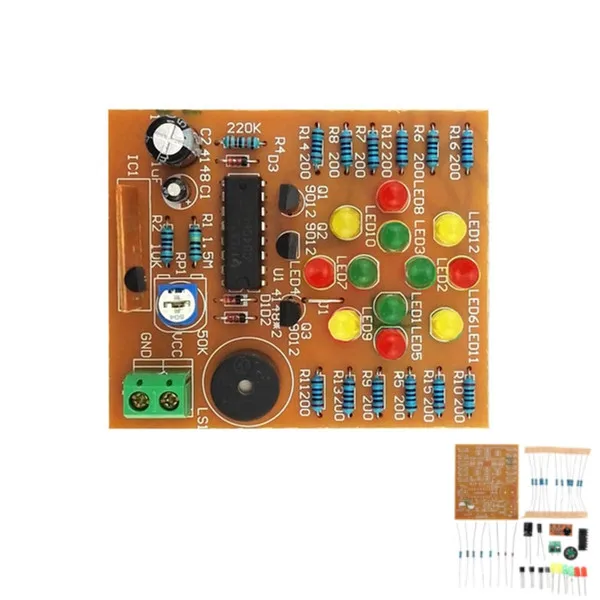 DIY CD4060 музыкальная Светодиодная лампа модуль комплект Электронная тренировка DC 3