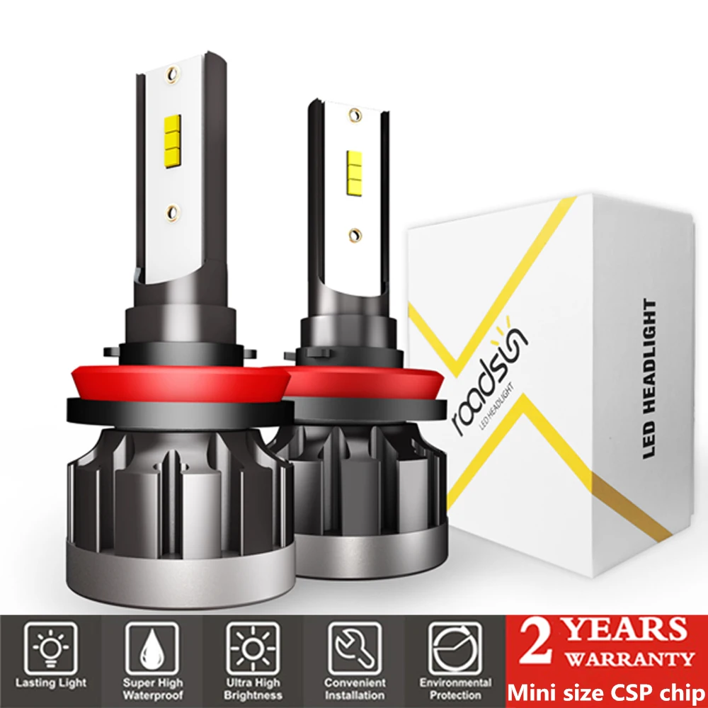 

2Pcs Mini Car Headlight Bulb H1 H4 H7 LED Lamp H11 HB3 9005 HB4 9006 72W 12000LM LED Auto Lights 6000K Automobile Headlamp Lamp
