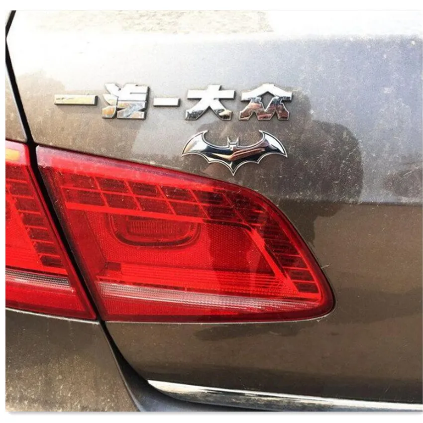 

Bat Car Stickers 3D Chrome Metal Sticker FOR Volkswagen VW Polo Golf 4 6 5 7 Jetta MK5 MK6 POLO skoda Octavia a5 a7 2 rapid