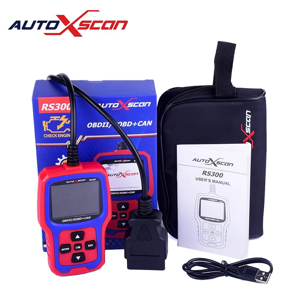 RS300 AUTOXSCAN Авто OBD2 сканер кода красочный экран I/M готов выключить светильник двигателя стирать чтение DTC чем Autophix OM126