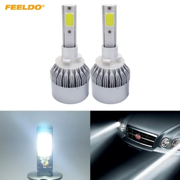 

FEELDO 2PC All In One Car LED Headlight 880/881 2-COB 6500K 72W 7600LM Auto LED Bulb Foglight Headlamp #HQ2885