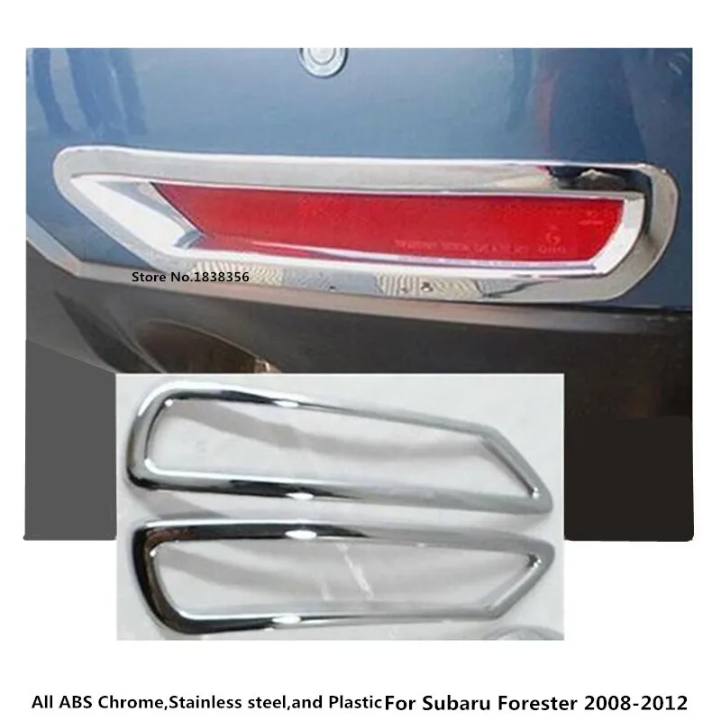 

Car detector ABS Chrome cover trim back tail rear fog light lamp frame parts 2pcs for subaru Forester 2008 2009 2010 2011 2012
