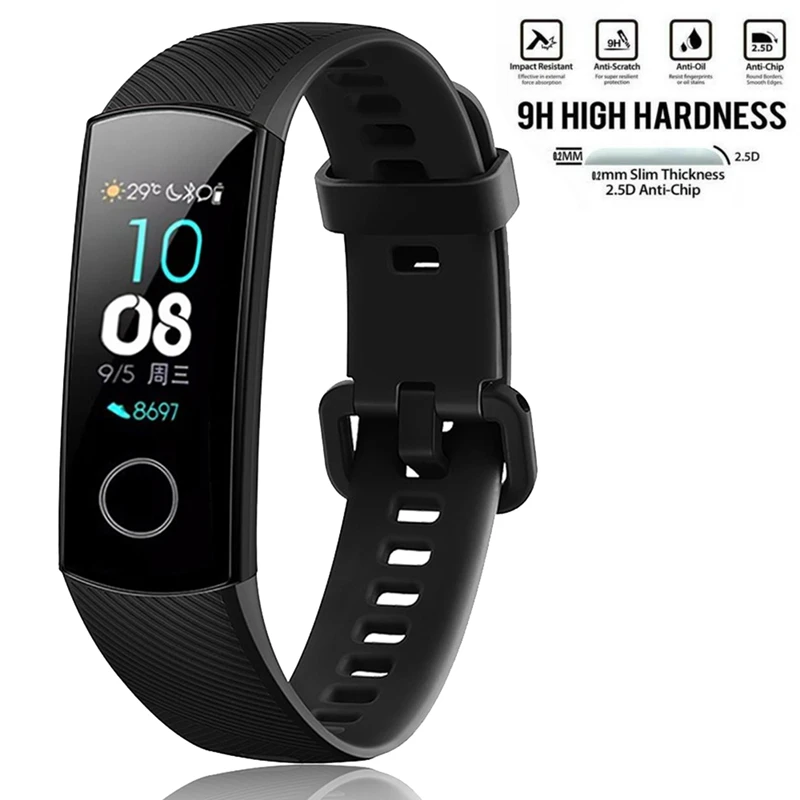 Силиконовый ремешок для huawei Honor Band 4, умный спортивный браслет, ремешок для huawei Honor Band 5 Band 4, стандартная версия пленки