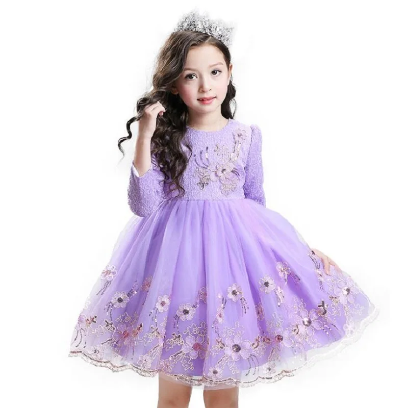 Winter Baby Girl Christening Gown Infant Princess Dress Birthday