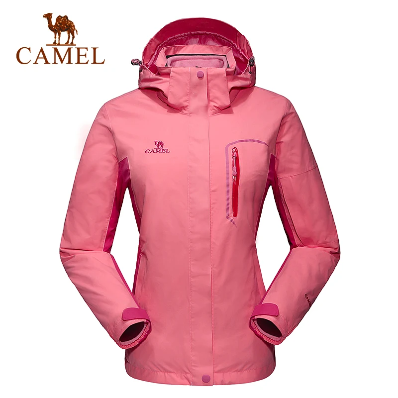 

Camel outdoor jacket Women thermal windproof waterproof climbing jacket twinset A6W145122