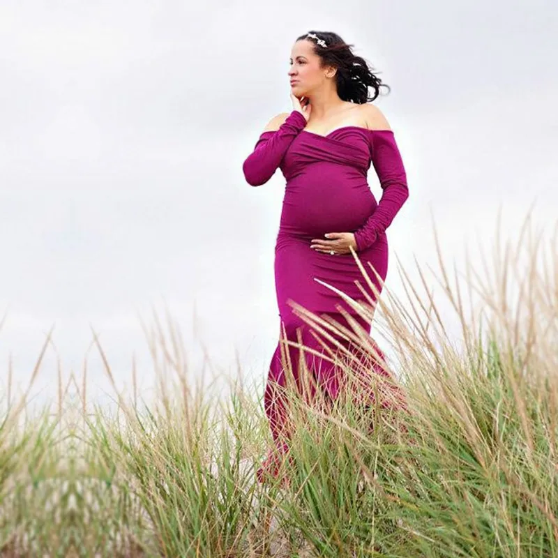 Maternity Dresses For Photo Shoot Pregnant Clothes Baby Shower Dress