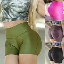 Женские с высокой талией для йоги, бега, тренировок, спорта, быстросохнущие, облегающие, эластичные, для велоспорта, фитнеса, бега, шорты с карманом
