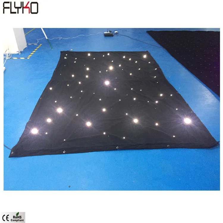 Гибкий занавес светодиодный дисплей со светодиодной подсветкой backd star шторы 3x4 м белый DMX функция звезды потолочные ткани шторы