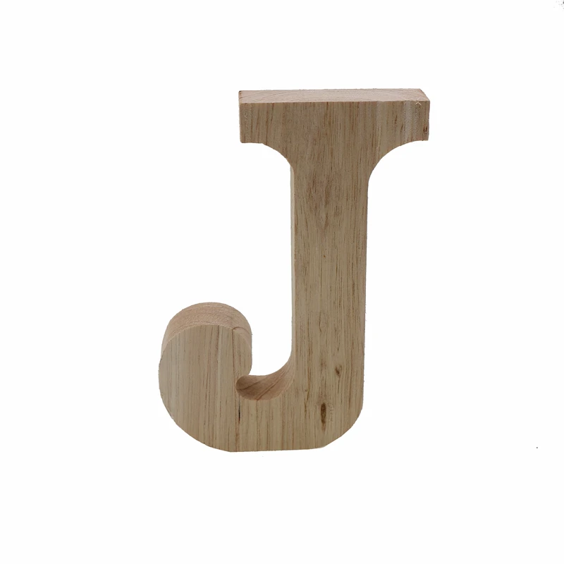 RUNBAZEF Decor Color Wooden Letter 26 Wood English Alphabet Letters Home Wedding Party Tools Decoration Number DIY Handcrafts - Цвет: J