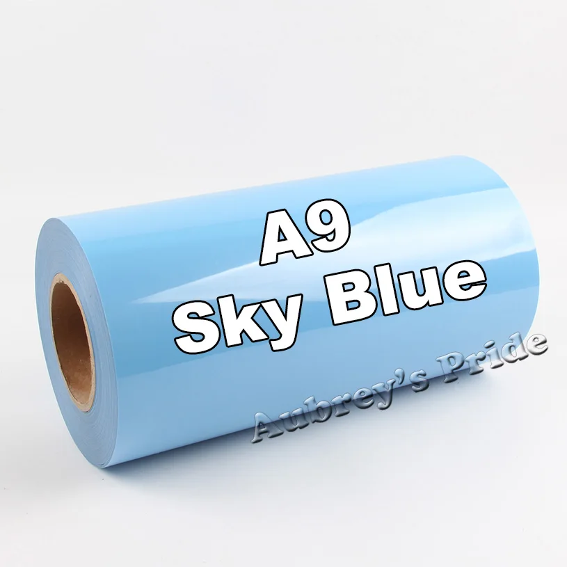 1 лист 30 см x 100 см(12x40I) ПВХ теплопередача Винил термопресс машина режущий плоттер резак футболка DIY пленка из фольги - Цвет: Sky Blue A9