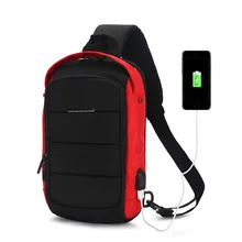 OZUKO Men Crossbody Bag USB Charging Multifunction Chest Pack Short Trip Messengers Chest Bag Water Repellent Shoulder Bag Male nigeer summer travel chest bag men short trip messengers bags water repellent chest pack 9 7 inch ipad crossbody bag male n1920