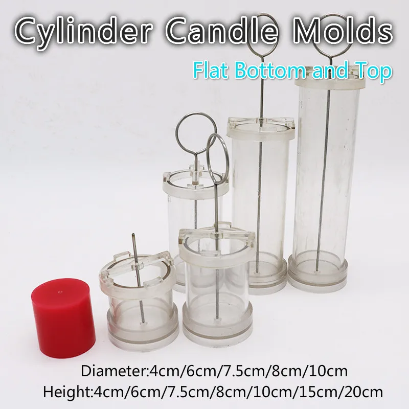 

DIY Candle Molds Handmade Candle Making Cylinde Molds with Flat Bottom/Top Candles Mould Diameter 4cm/5cm/6cm/7cm/7.5cm/10cm