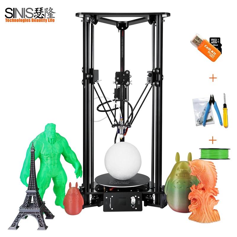 

Sinis Tech T1 3d Printer i3 Aluminum and Acrylic Frame the height of printing Size 320MM 3d Printer with SD Card & 10M Filament