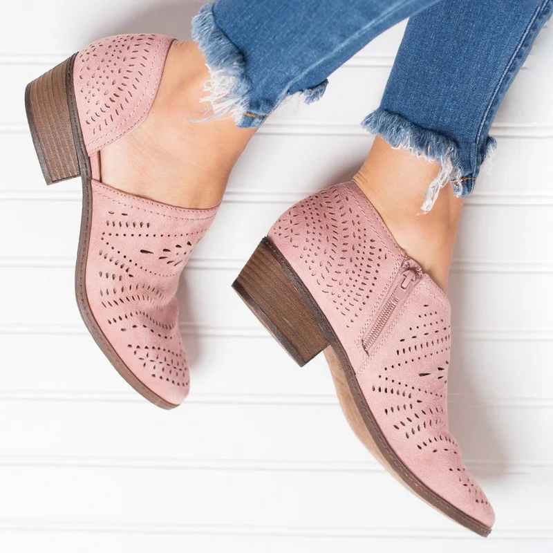 

WENYUJH Women Flat Shoes Breathable Solid Pointed Toe Hollow Out Design Roman Shoes Solid Female Footwear Chaussures Femme 2019