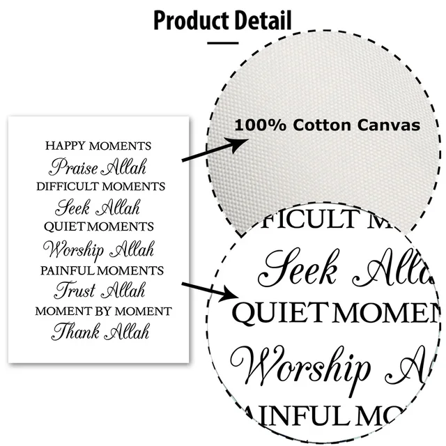 Islam Momen Bahagia Terpujilah Allah Kutipan Kehidupan Poster Dan Cetakan Dinding Seni Kanvas Lukisan Dekoratif Gambar Nordic Dekorasi Rumah Painting Calligraphy Aliexpress