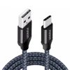 Кабель USB Type-C для быстрой зарядки, USB C 2,0, кабель для телефона 2 м, 3 м, 3 А, шнур для быстрой зарядки и передачи данных для внешнего аккумулятора, ... ► Фото 1/6