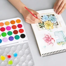 12/24/36 Цвета водонепроницаемого материала; Водонепроницаемая Цвет Бумага краска на водной основе комплект моющиеся пигментарный порошок Краски набор для детей