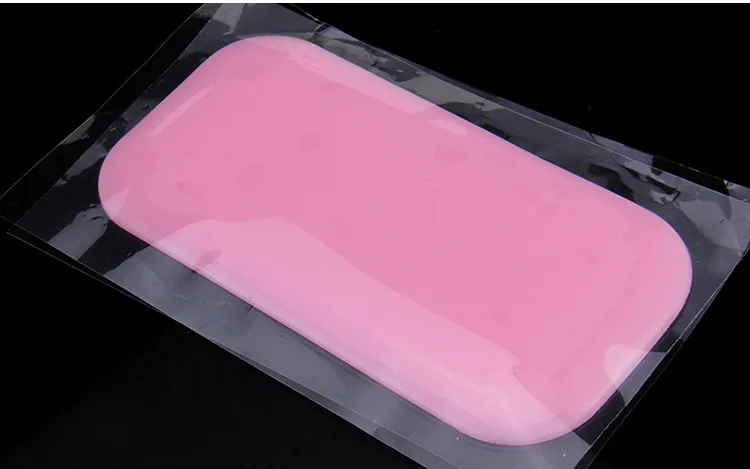 Отдельные ресниц стенд Силиконовый круглый коврик Накладные ресницы расширение держатель розовый большой поддон Двойной Боковой защитный Плёнки - Длина: Pink