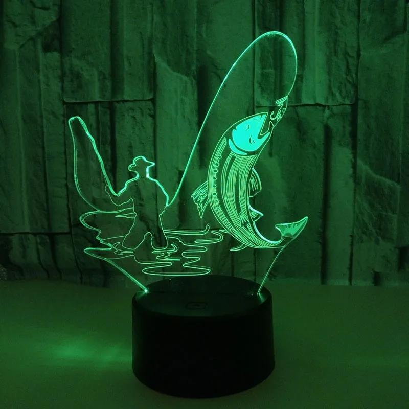 

YIMIA Creative 3D Visual Fashing Man LED Night Light 7 Color Home Table Party Bar Decor Lamp Boys Man Kids Favor Best Gifts