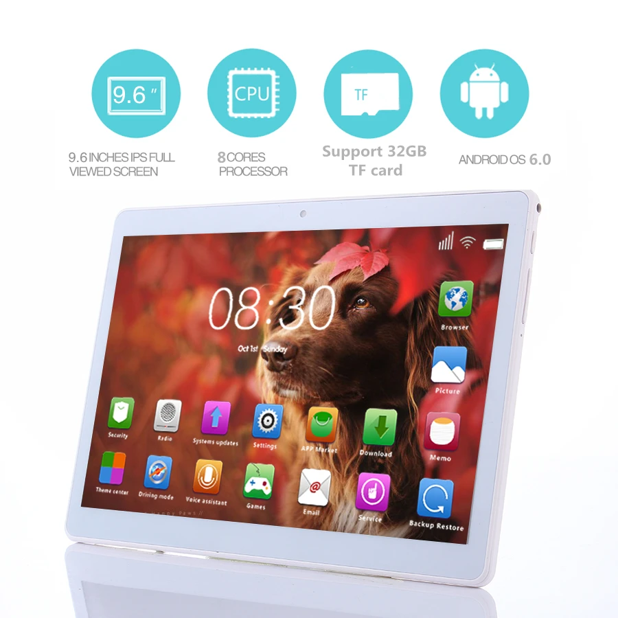 Fugn 9.7 дюймов Планшеты ПК для детей Android 6.0 рисунок Octa core 4 ГБ Оперативная память Wi Fi