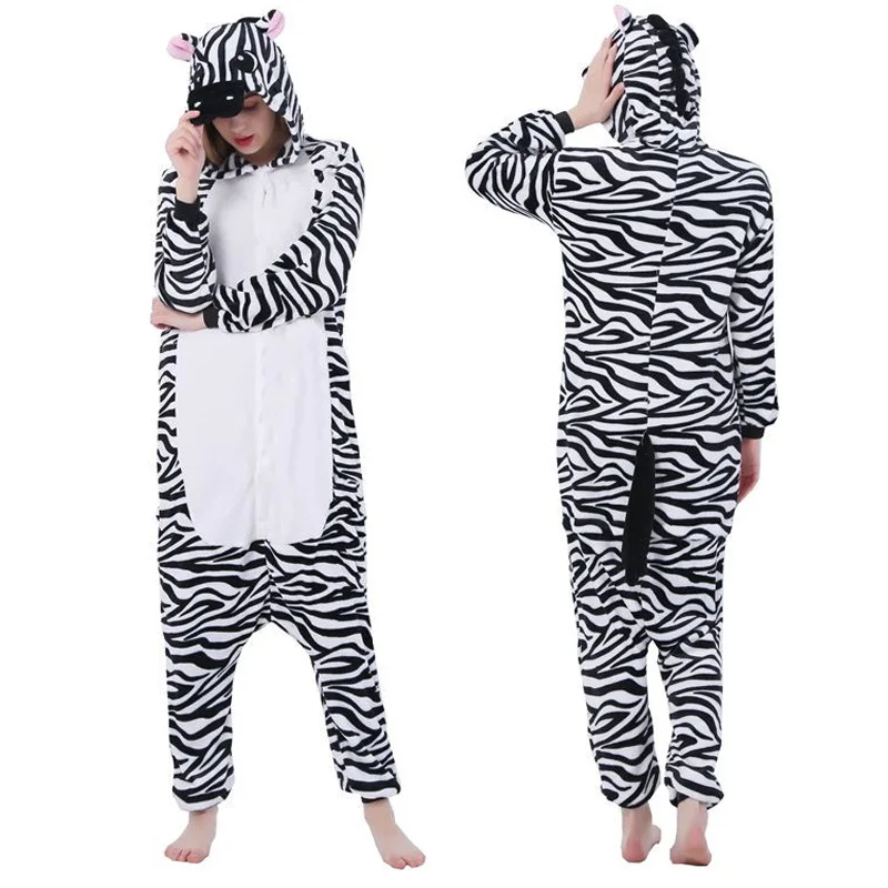 

Kigurumi Zebra Pajamas Animal Party Cosplay Costume Flannel Onesies Game Cartoon Animal Sleepwear