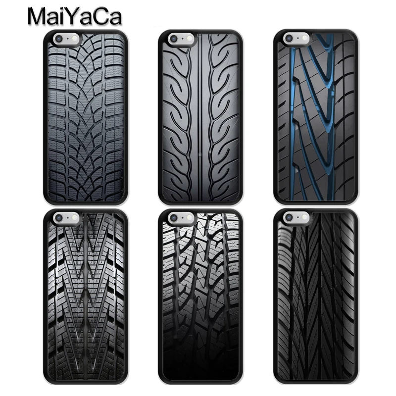 

MaiYaCa Black Tire Tyre Tread Texture Pattern TPU Rubber Phone Case For iPhone 7 6 6S 8 Plus X 5 5S SE XS Max XR Back Cover