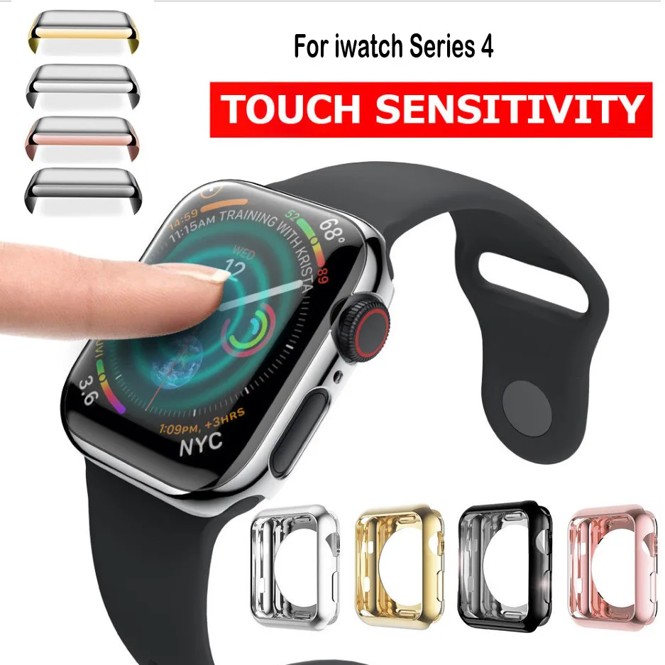 

For Apple Watch Series 4 iWatch 40/44mm Clear TPU Screen Protector Case
