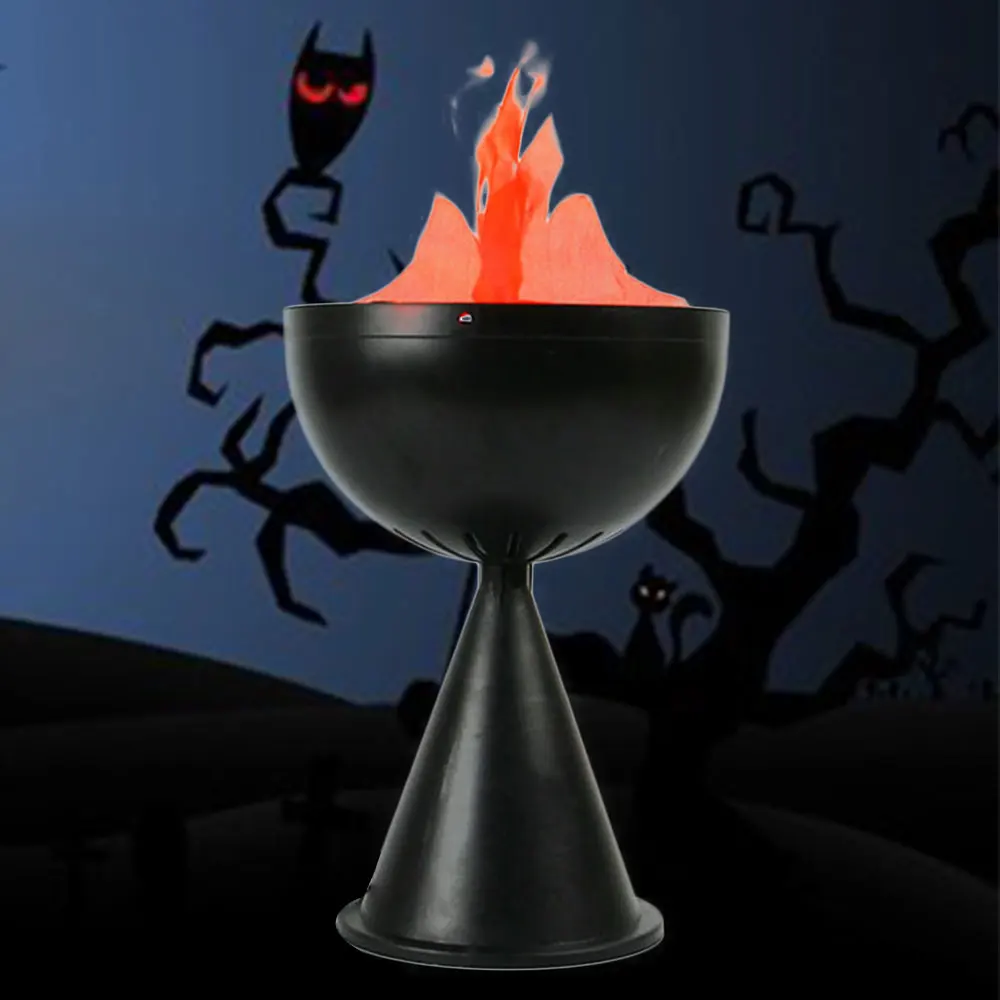 

Electronic Simulation Brazier False Fire Burning Flame LED Light Lamps With EU Plug Fake Brazier Halloween Decorations Props
