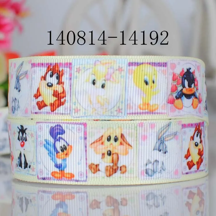 10 ярдов-разные размеры-живой мультфильм птица лента напечатанная Grosgrain лента 140623-227 - Цвет: 140814-14192