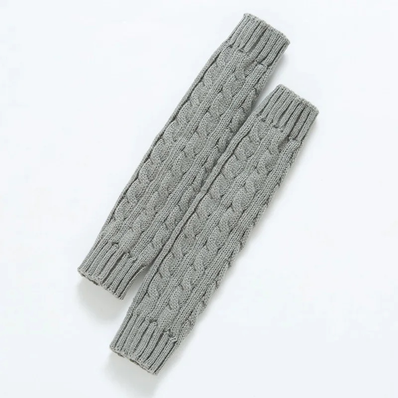 La MaxPa Spring Autumn Women Wool Arm Warmers Winter Fashion Fingerless Gloves Button Knitted Mitten Long Gloves Gloves k2130