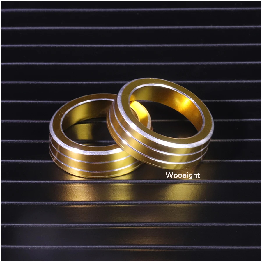 2Pcs BlueRedGold Aluminum Alloy AC Switch Button Cover Air Condition Climate Control Ring Knob Trim For Honda Civic 2016 2017 (4)