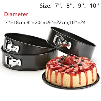 

7/8/9/10 inch Removable Baking Pans Cake Molds Baking Dish Metal Non-stick Slipknot Base Tray Kitchen Tool Bakeware cake Mould