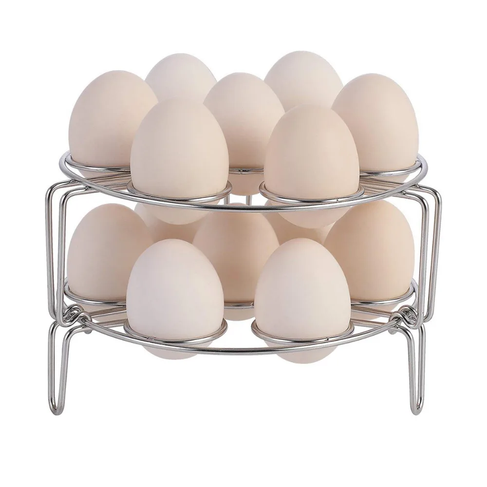 2pcs Steamer Rack Instant Pot Stackable Egg Vegetable Pressure
