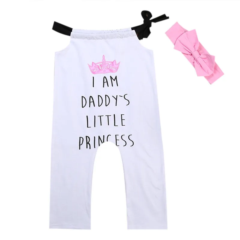 Одежда для новорожденных; хлопковая одежда для маленьких девочек; коллекция 2017 года; летние комбинезоны принцессы без рукавов для