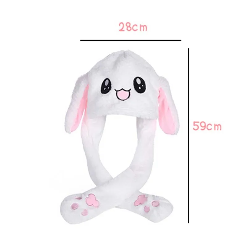 Rabbit Pinching Ear Hat Vocal Flashing Hat Plush Airbag Ear Pop-up Cute Dance Toy YA88