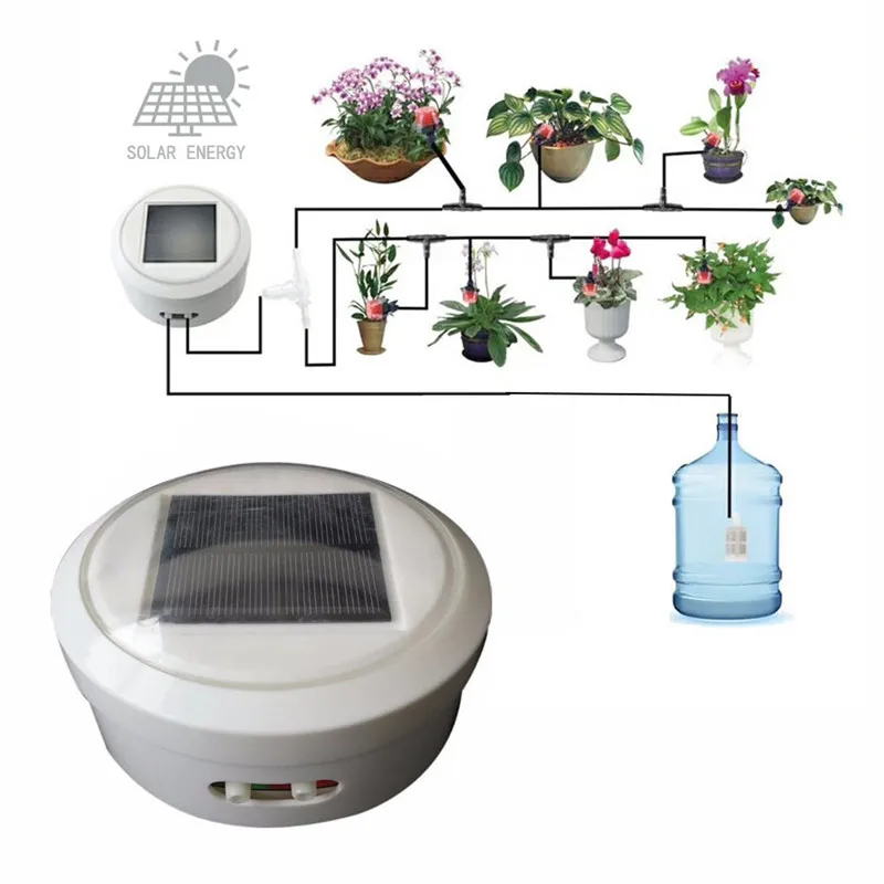

New Intelligent Charging Garden Plant Automatic Watering Device Solar Device Water Pump Drip Iirrigation System Watering Timer