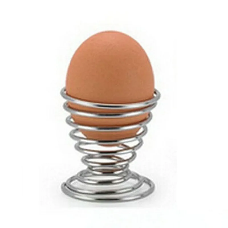 

1PCS Stainless Steel Spring Wire Egg Tray Egg Cup Boiled Eggs Holder Stand Storage