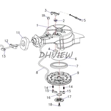 Запчасти для Yamaha F4MSH hidea HD5F стартер в сборе F4-01.01.00.00