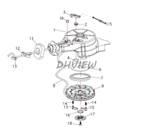 Frete grátis peças para Yamaha F4MSH hidea HD5F F4-01.01.00.00 Recoil Starter Conj